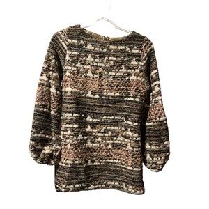 ZARA Mixed Textile Long Sleeve Top